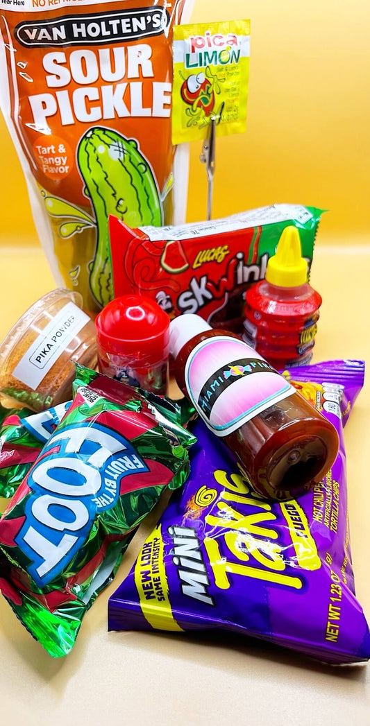 Chamoy Pickle Kit- Dulces Enchilados- Chamoy Candy- chamoy rim dip- sour pickle